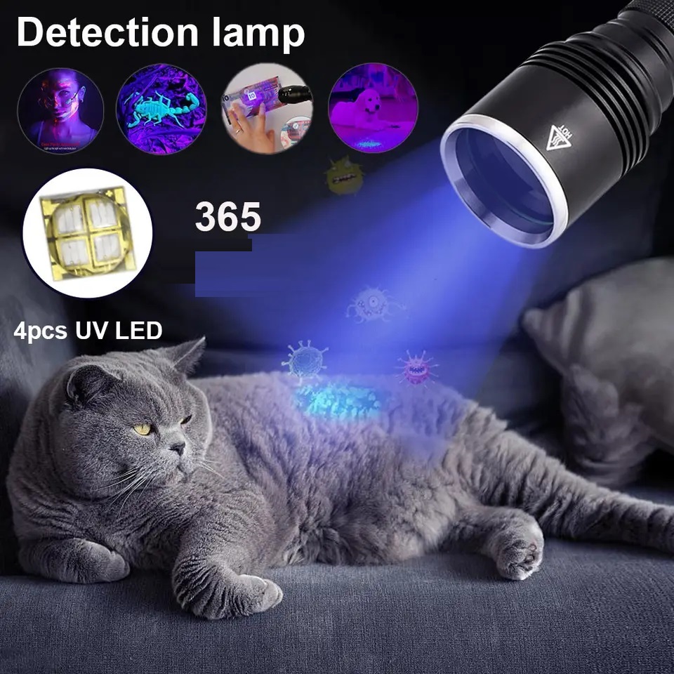Đèn pin sạc cầm tay tia cực tím (UV) cao cấp Terino D113-UV (365nm, 20W)- Hàng chính hãng