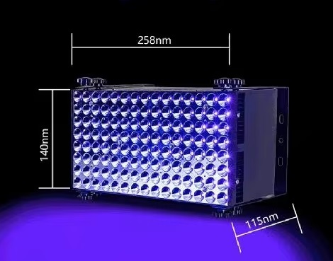 Đèn tia UV cao cấp công suất lớn dùng cho công nghiệp Terino H200W-UV Pro (395nm, 200W, có núm chỉnh cường độ sáng, sấy keo UV, mực UV)- Hàng chính hãng