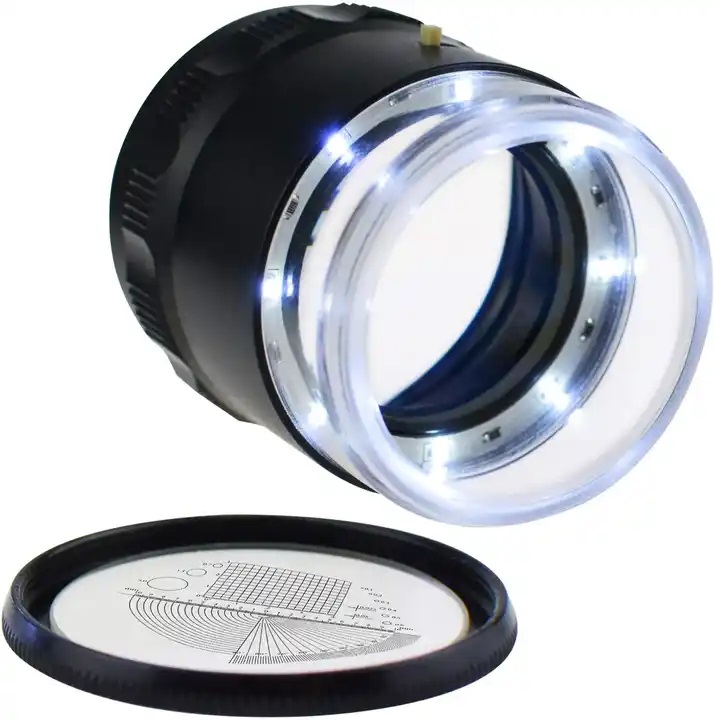 Kính lúp cầm tay có thước đo Terino MG-75A (10x, đèn led, kèm pin sạc) - Hàng chính hãng
