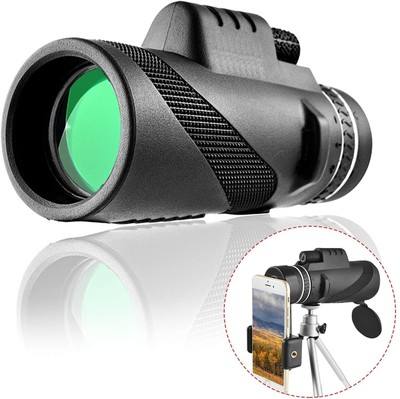 Ống nhòm đơn Terino MP-4060 kèm bộ gắn điện thoại (40x42mm, lăng kính BAK4, độ phóng đại cao, HD, màu xanh lính) - Hàng chính hãng