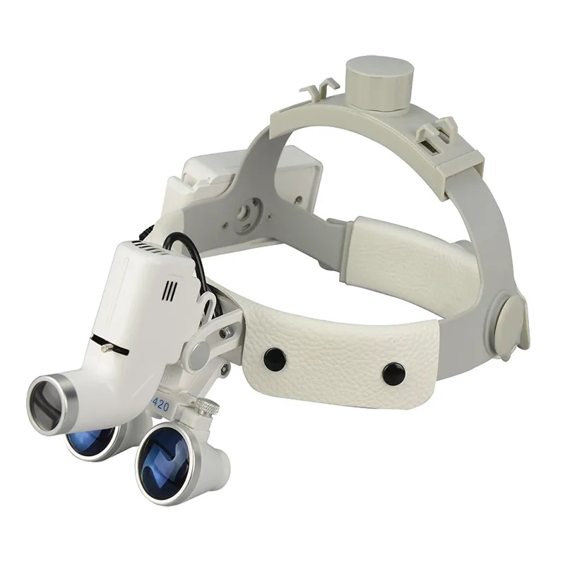 Kính lúp cao cấp có đèn, choàng đầu TERINO RDM-001 (dùng cho nha khoa, phẫu thuật) - Hàng chính hãng