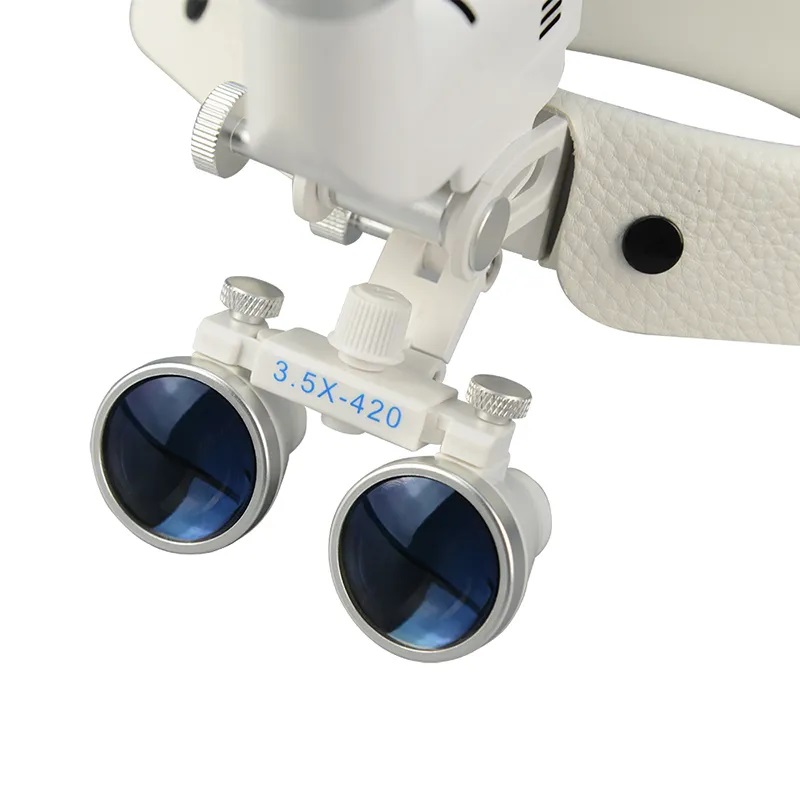Kính lúp cao cấp có đèn, choàng đầu TERINO RDM-001 (dùng cho nha khoa, phẫu thuật) - Hàng chính hãng