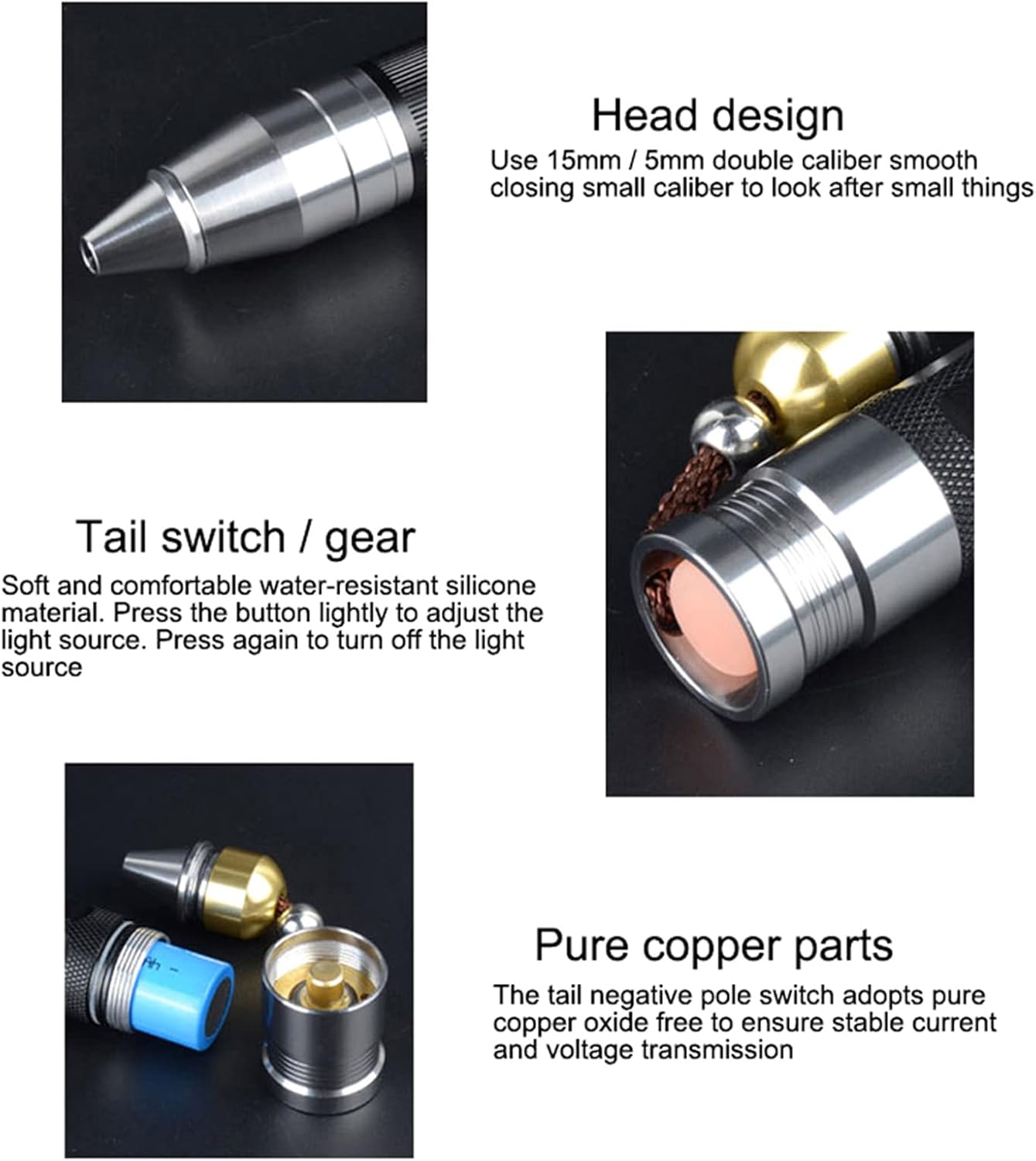 Đèn pin giám định đá quý (3 trong 1) TERINO T814 (Đèn UV-Trắng-Vàng dùng để kiểm tra ngọc, đá quý, hổ phách, trang sức và tiền) – Hàng chính hãng