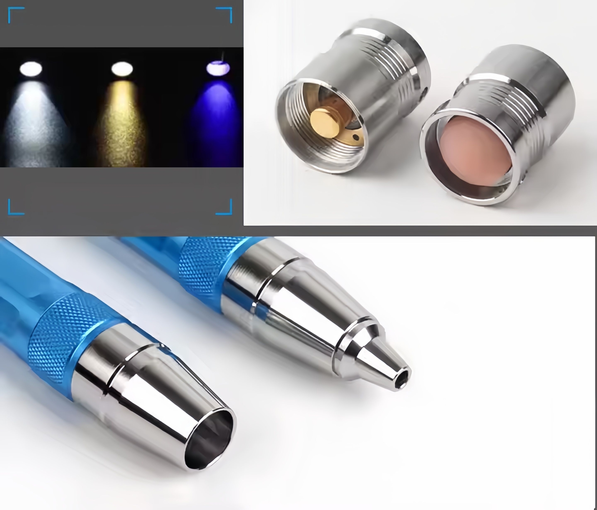 Đèn pin giám định đá quý (3 trong 1) TERINO T814 (Đèn UV-Trắng-Vàng dùng để kiểm tra ngọc, đá quý, hổ phách, trang sức và tiền) – Hàng chính hãng