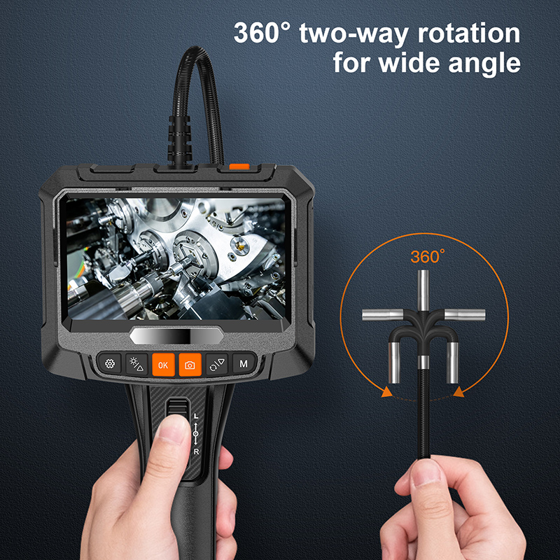 Thiết bị camera soi khe hẹp cao cấp Terino HDS10 (Dây 2 mét, xoay 360 độ, màn hình 5.0 inch IPS, đường kính đầu dò 8.5mm, Camera nội soi công nghiệp) - Hàng chính hãng