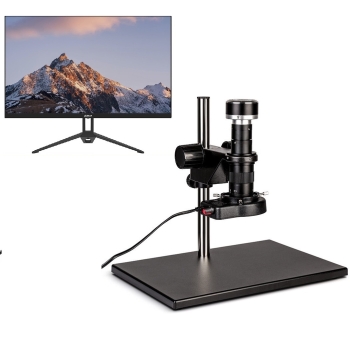 Kính hiển vi kỹ thuật số công nghiệp có thước đo Terino CA38MPHD kèm LCD 23.8 inch (Phiên bản tích hợp đo kích thước đối tượng, Phóng đại 7x-180X, Camera HDMI/USB/Mouse, Full HD) - Hàng chính hãng