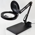 Kính lúp để bàn có đèn TERINO DE-78B/5X (phóng đại 5X, Led, màu đen) - Hàng chính hãng