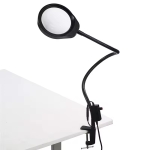 Kính lúp gắn bàn có đèn TERINO DE-7SB (phóng đại 8X và 15X, Led, màu đen) - Hàng chính hãng
