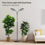 Đèn LED chống nước trồng cây trong nhà Terino DX-02 (Ánh sáng toàn dải, loại 02 vòng đèn, có hẹn giờ tự động, dạng đứng cao từ (58cm - 170cm), thu ngắn linh hoạt) – Hàng chính hãng