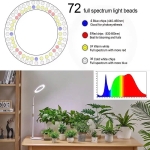 Đèn LED chống nước trồng cây trong nhà Terino DX-02 (Ánh sáng toàn dải, loại 02 vòng đèn, có hẹn giờ tự động, dạng đứng cao từ (58cm - 170cm), thu ngắn linh hoạt) – Hàng chính hãng