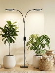 Đèn LED chống nước trồng cây trong nhà Terino DX-02 (Ánh sáng toàn dải, loại 02 vòng đèn, có hẹn giờ tự động, dạng đứng cao từ (58cm - 170cm), thu ngắn linh hoạt) – Hàng chính hãng