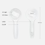 Kính lúp soi da (Dermatology) Terino HD-150 đèn UV 365nm & 405nm (dùng cho bác sỹ da liễu, thẩm mỹ) - Hàng chính hãng