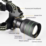Đèn pin sạc choàng đầu siêu sáng TERINO K75A (60W LED, Zoom, chống nước) - Hàng chính hãng