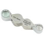 Kính lúp cầm tay Terino LH-10X-20X (Phóng đại 10x và 20x, vỏ kim loại) - Hàng chính hãng