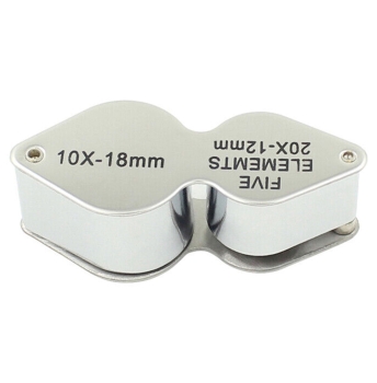 Kính lúp cầm tay Terino LH-10X-20X (Phóng đại 10x và 20x, vỏ kim loại) - Hàng chính hãng