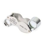 Kính lúp cầm tay Terino LH-10X-20X (Phóng đại 10x và 20x, vỏ kim loại) - Hàng chính hãng