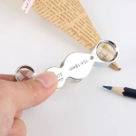 Kính lúp cầm tay Terino LH-10X-20X (Phóng đại 10x và 20x, vỏ kim loại) - Hàng chính hãng