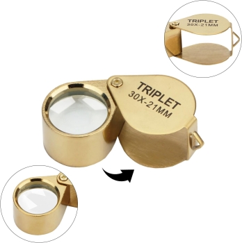 Kính lúp cầm tay TERINO LH-30X (phóng đại 30x, soi tem, soi đá quý, thủ công) - Hàng chính hãng