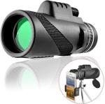 Ống nhòm đơn Terino MP-4060 kèm bộ gắn điện thoại (40x42mm, lăng kính BAK4, độ phóng đại cao, HD, màu xanh lính) - Hàng chính hãng