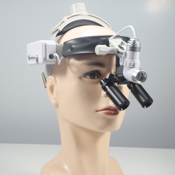 Kính lúp cao cấp có đèn, choàng đầu TERINO RDM-002 (phóng đại 4x, khoảng cách làm việc 420mm) - Hàng chính hãng